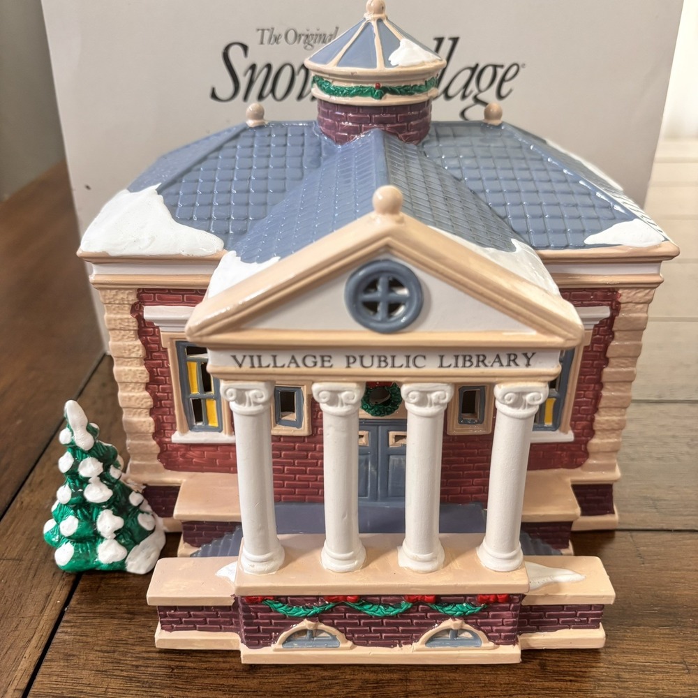 Dept 56 Snow Village PUBLIC LIBRARY 1993 Christmas Village #5440-2